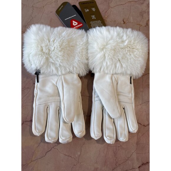 Goldbergh Lady Gloves in Cream Size 7 Womens Faux Fur Winter Skiing Gloves - Picture 4 of 8